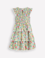 Tiered Lace Trim Dress-Multi Spring Floral / Boden Discount