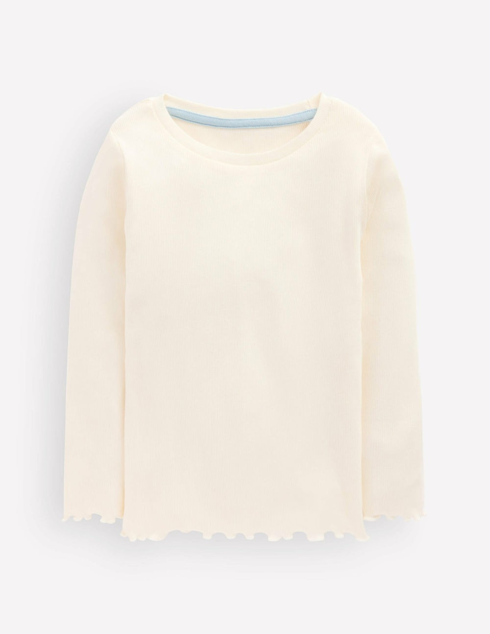 Ribbed Long Sleeve T-shirt-Soft Ivory / Boden Sale