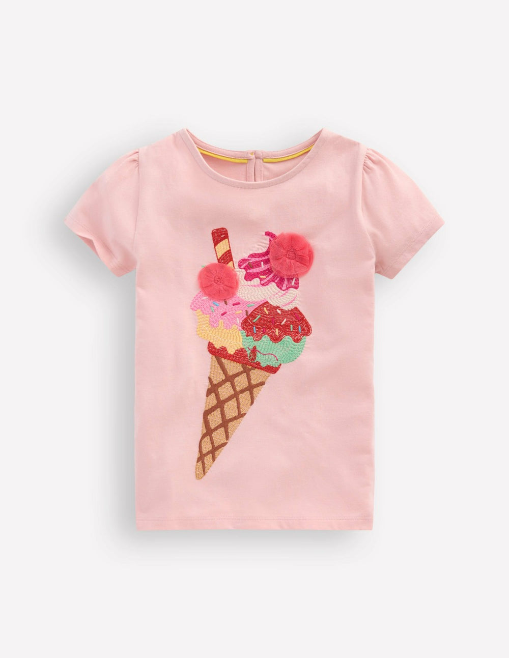 Puff Sleeve Superstitch Top-Lotus Ice Cream / Boden us