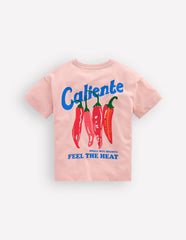 Front & Back Graphic T-shirt-Vintage Pink Chillis / Boden Sale