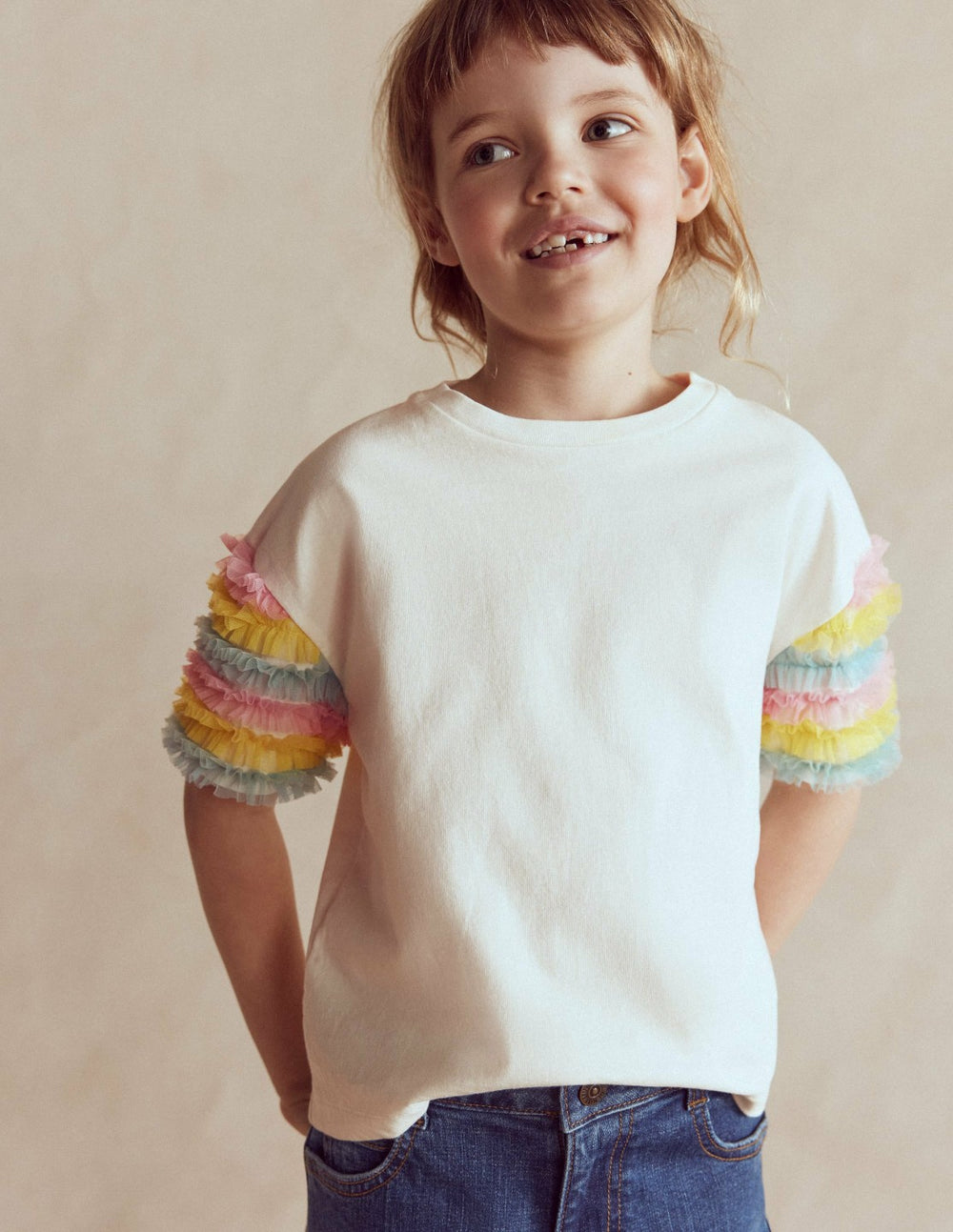 Fun Tulle Top-White / Boden us