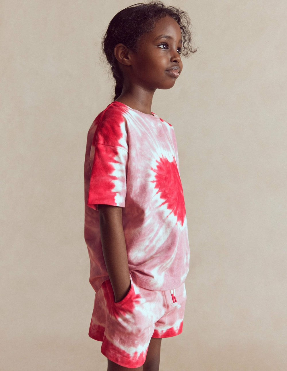 Tie Dye Logo Top-Vintage Pink Heart / Boden