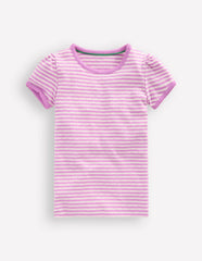 Short Sleeve Pointelle Top-Sugared / Boden