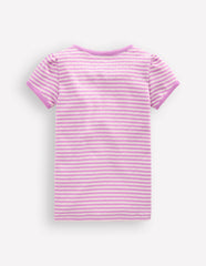 Short Sleeve Pointelle Top-Sugared / Boden