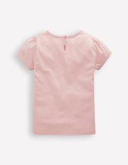 Puff Sleeve Superstitch Top-French Pink Ballet Shoes / Boden