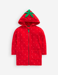 Fun Romie Towelling Zip-Up-Strawberry Tart Red / Boden