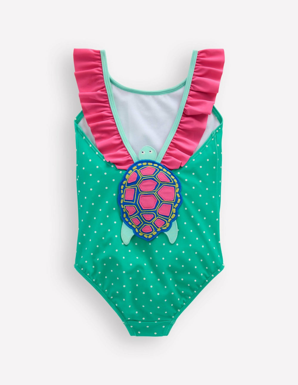 Hallie Frill Strap Swimsuit-Aqua Sea Blue Turtle / Boden Outlet