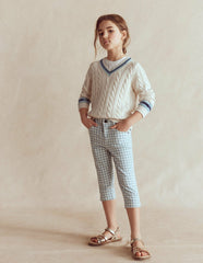 Capri Pants-Blue Gingham / Boden Discount