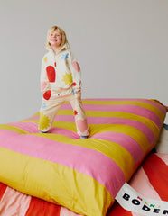 Printed Cosy Sweatpants-Applique Shapes / Boden Sale