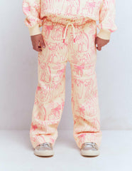 Wide Leg Printed Sweatpants-Oatmeal Cats / Boden Outlet