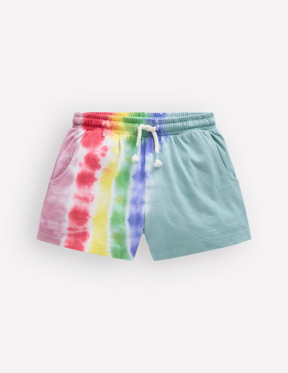 Tie Dye Logo Shorts-Dawn Blue Rainbow / Boden