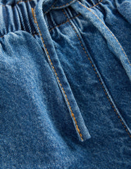 Frill Waist Shorts-Mid Vintage Denim / Boden Outlet