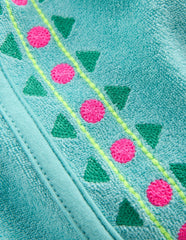 Towelling Embroidered Shorts-Blue Embroidery / Boden Online