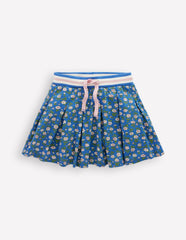Pleated Jersey Skort-Bluejay Garden Flower / Boden us