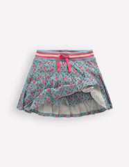 Pleated Jersey Skort-Blue Cherries / Boden Sale