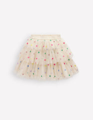 Tulle Interest Skirt-Soft Ivory Multi Spot / Boden Online
