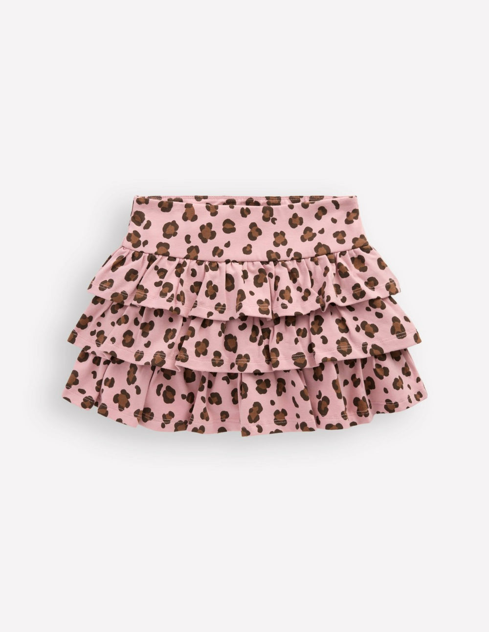 Frill Jersey Skort-Pink Leopard / Boden Discount