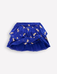 Ruffle Jersey Skort-Sapphire Blue Horses / Boden On sale