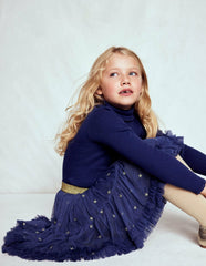 Interest Tulle Skirt-Navy Stars / Boden Outlet