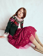 Tulle Ruffle Midi Skirt-Cherry Jam / Boden us