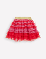 Tiered Tulle Skirt-Raspberry Pink / Boden Online