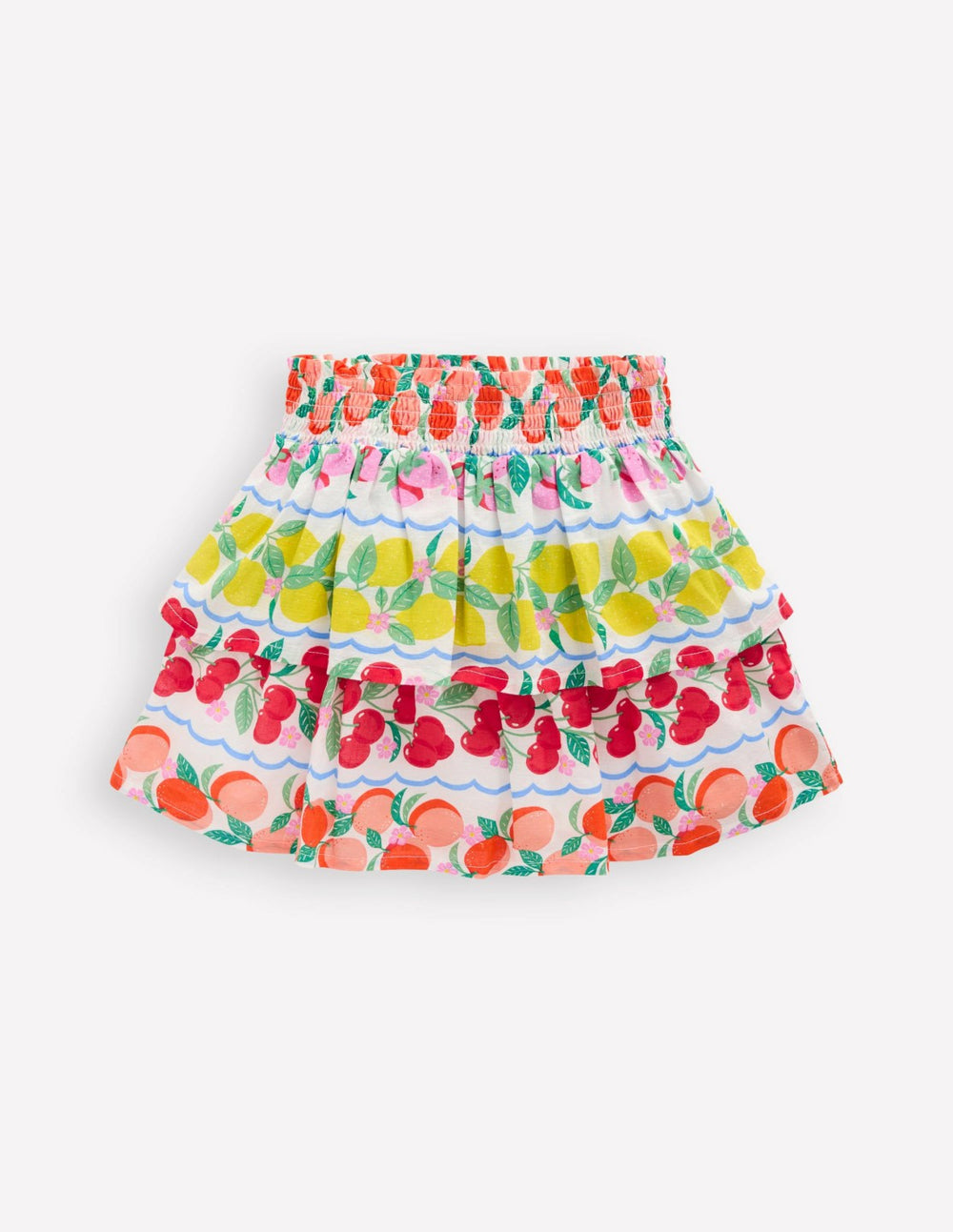 Tiered Woven Skirt-Rainbow Fruit Stripe / Boden