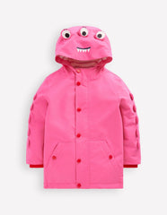Novelty Waterproof Jacket-Sorbet Pink Monster / Boden