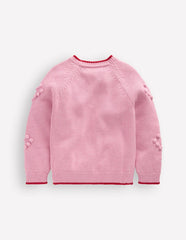 Pretty Bobble Cardigan-Formica Pink / Boden Outlet
