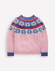 Eleanor Fair Isle Jumper-Blooming Pink / Boden On sale