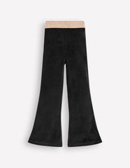 Velvet Flared Leggings-Black / Boden Outlet