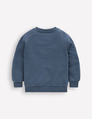 Bobbie Appliqué Sweatshirt-Vintage Indigo Sun / Boden Online