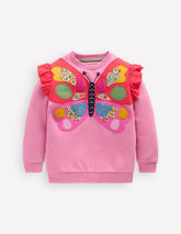 Applique Sweatshirt-Formica Pink Butterfly / Boden