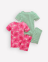 Twin Pack Short Pajamas-Pink Flower / Boden On sale