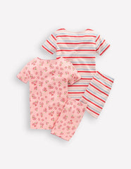 Twin Pack Short Pajamas-Chalk Pink Daisy / Boden us