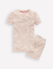 Snug Fit Pointelle Pyjamas-Soft Ivory Floral / Boden Online