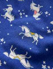 Snug Glow-In-The-Dark Pajamas-Sapphire Blue Unicorns / Boden Sale