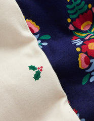 Twin Pack Snug Pajamas-College Navy Christmas Trees / Boden Online