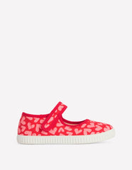 Canvas Mary Janes-Hearts / Boden Online