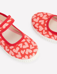 Canvas Mary Janes-Hearts / Boden Online