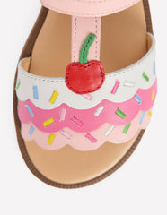 Fun Leather Sandals-Ice Cream / Boden us