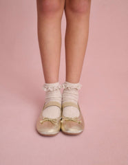 Leather Ballet Flats-Gold Metallic / Boden Outlet
