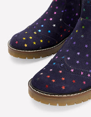 Leather Chelsea Boots-College Navy Metallic stars / Boden Sale