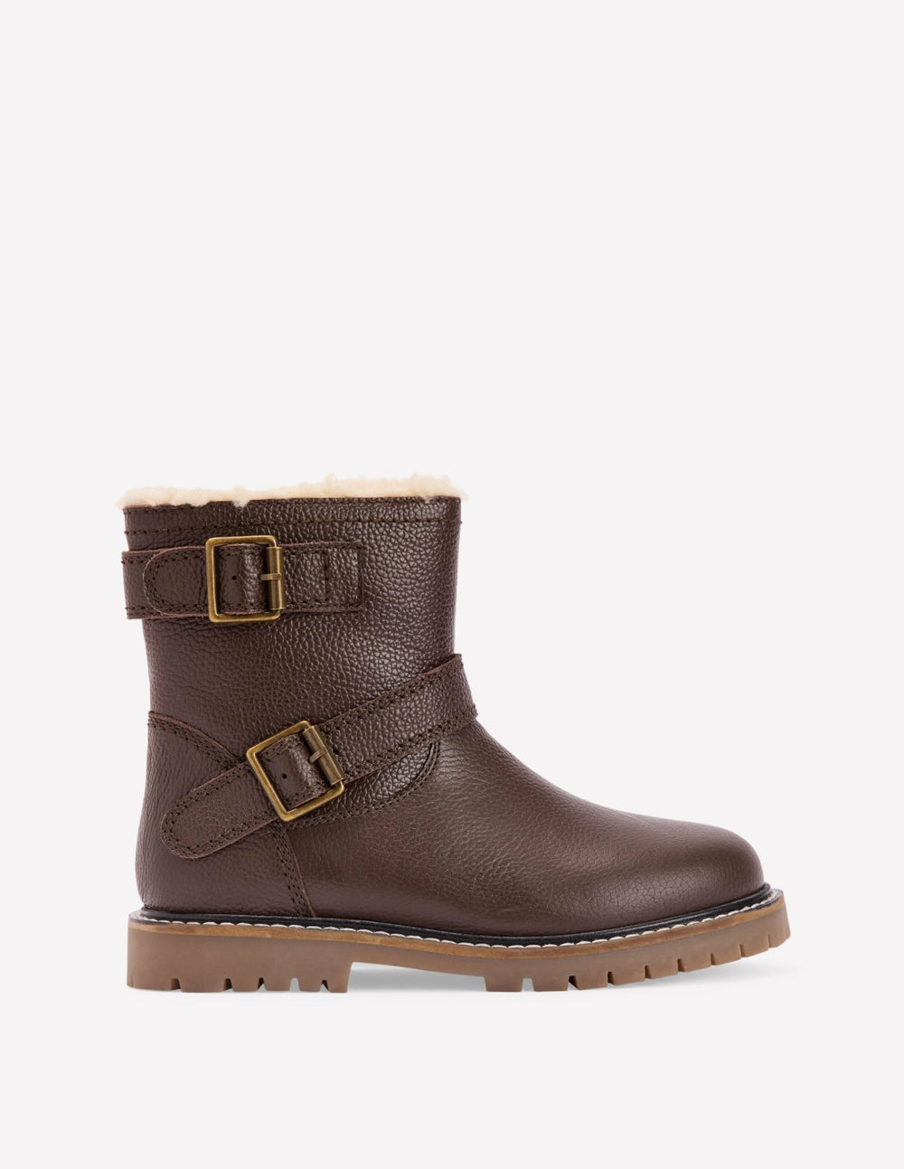 Leather Biker Boots-Dark Chocolate / Boden