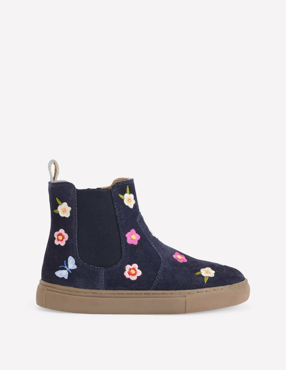 Embroidered Ankle Boots-Navy Floral Embroidery / Boden Discount