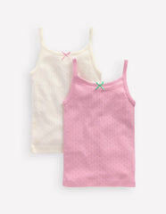 2-Pack Pointelle Tank Tops-Multi / Boden Online