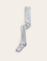 Ribbed Tights-Grey Marl / Boden Outlet