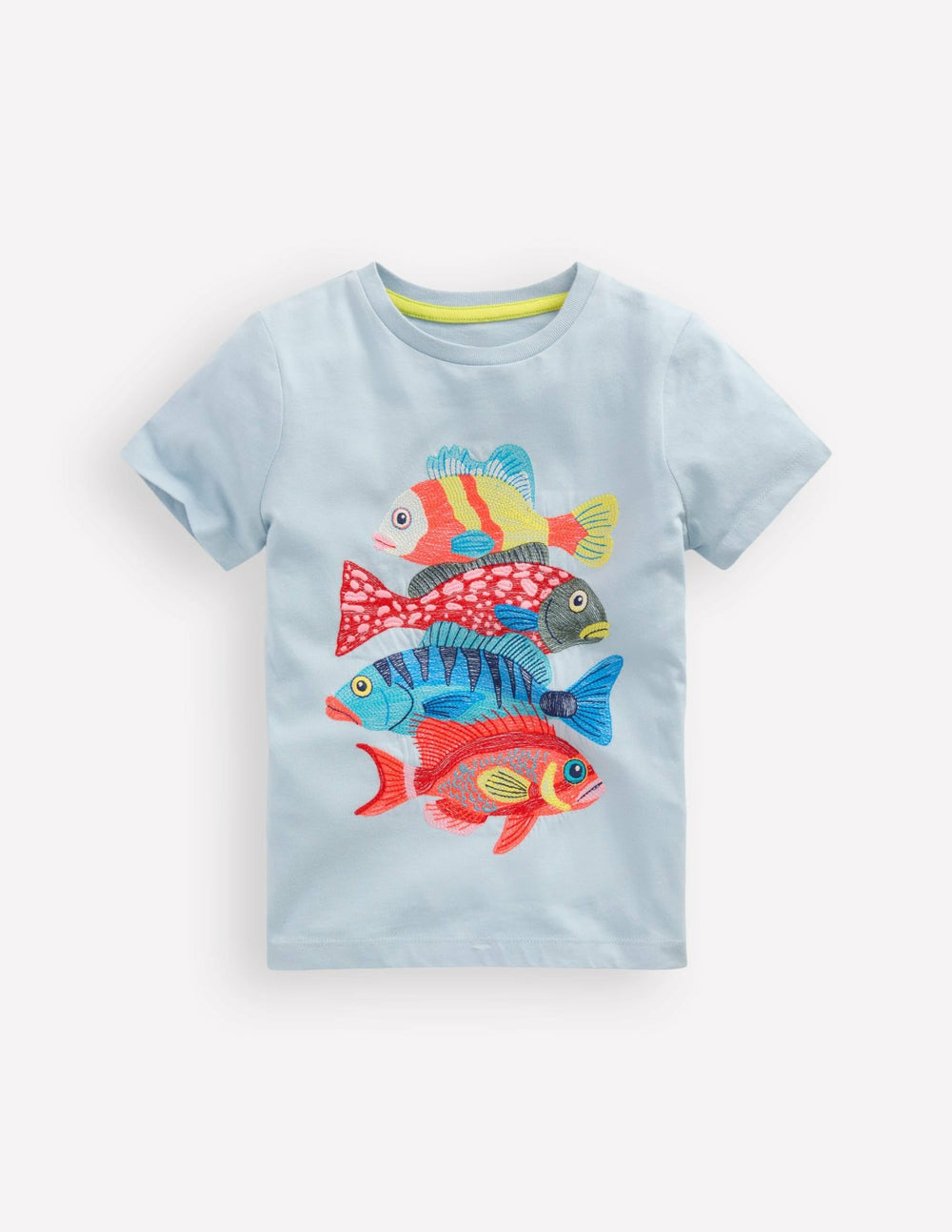 Superstitch T-Shirt-Misty Blue Fish / Boden us