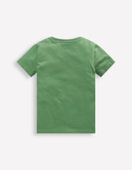 Short Sleeve Appliqué T-shirt-Willow Green Race Car / Boden Discount