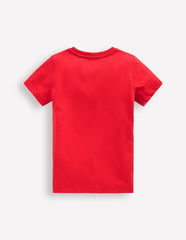 Glow-In-The-Dark T-shirt-Hot Coral Sharks Teeth / Boden