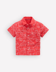 Double Cloth Shirt-Cayenne Embroidery / Boden Outlet